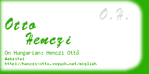 otto henczi business card